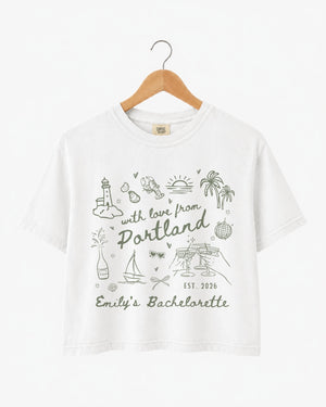 With Love from Portland Crop Top White
