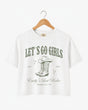 Bachelorette rodeo weekend crop top with vintage western script and cowboy boot art for the Nashville-bound bride crew. Bride name, year, city, and party title customizable for the full squad.