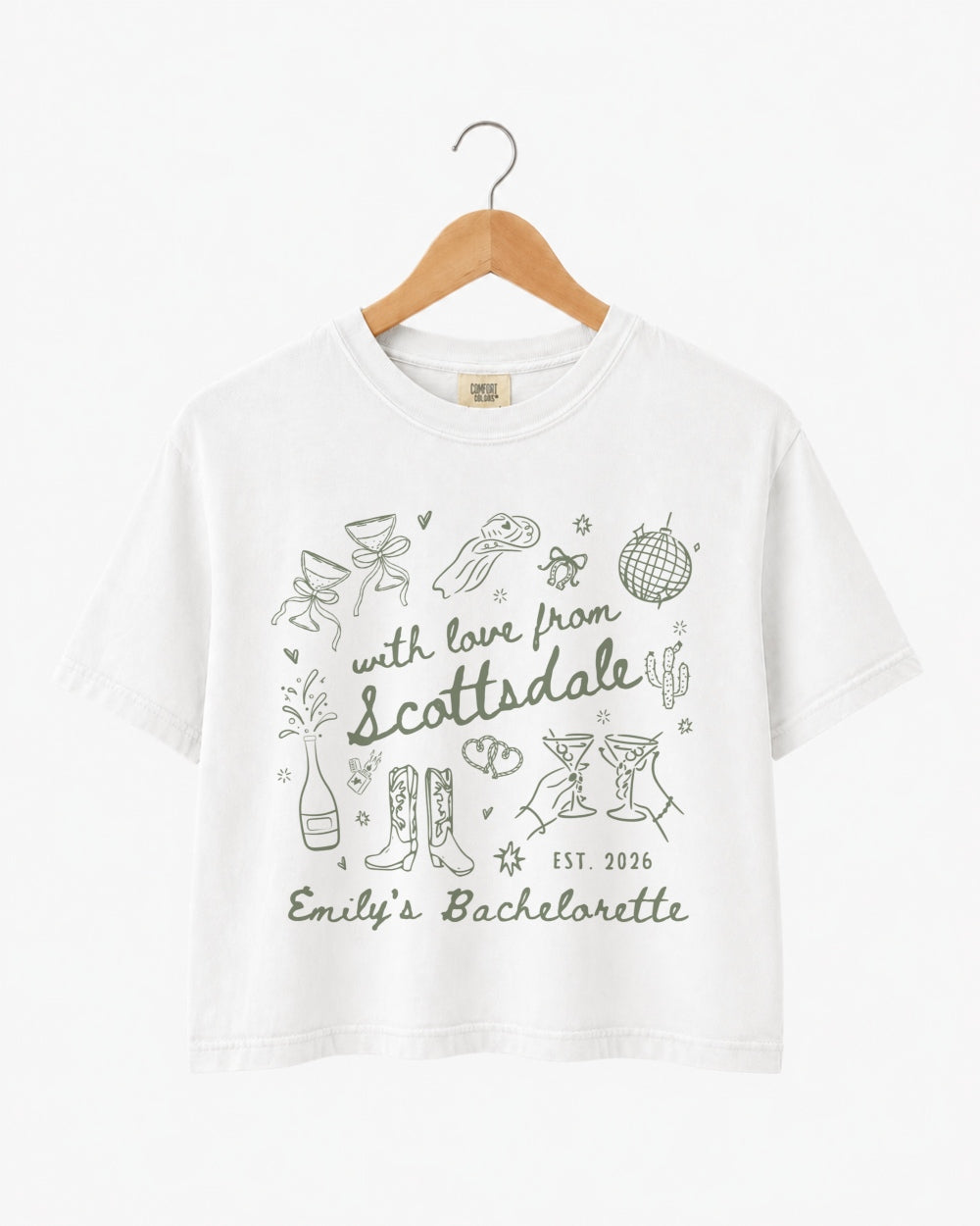 With Love from Scottsdale Crop Top White