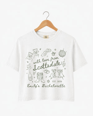 With Love from Scottsdale Crop Top White