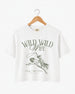 Bachelorette weekend crop top with vintage western illustration and Last Rodeo theme. Personalized with bride name, destination city, and year for the whole Nashville-bound crew.