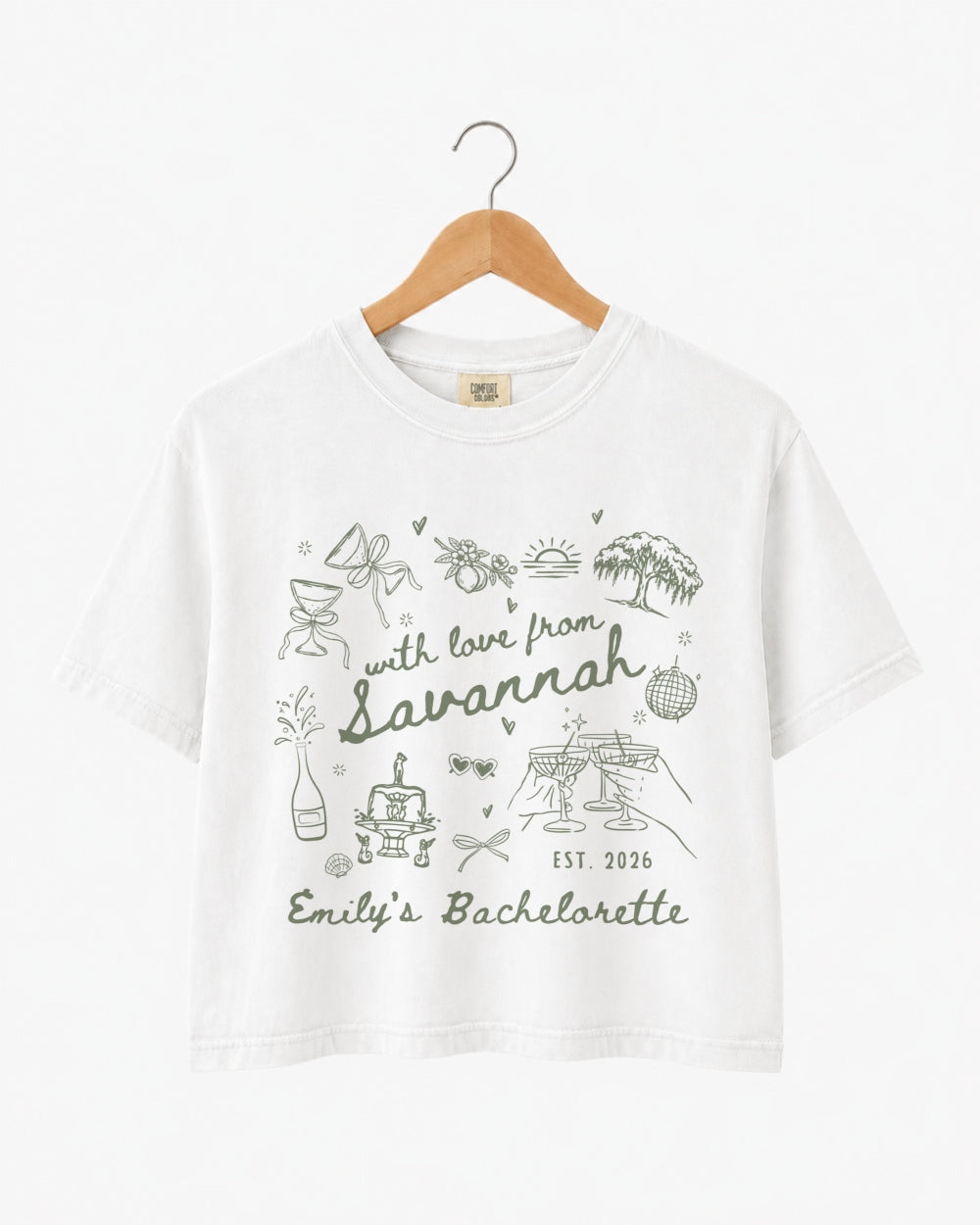 With Love from Savannah Crop Top White
