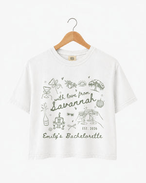 With Love from Savannah Crop Top White