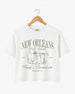 New Orleans Girls Club Crop Top White