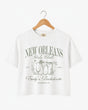 New Orleans Girls Club Crop Top White