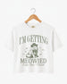 I'm Getting Meowied Bow Crop Top White
