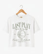 Last Play Before the Big Day - Basketball Crop Top White