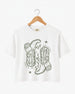 Settlin' Down & Saddlin' Up Cowgirl Boots Crop Top White