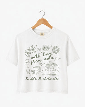 With Love from Nola Crop Top White