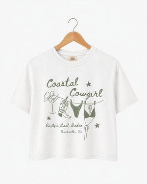 Coastal Cowgirl Crop Top White