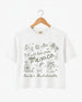 Mexico bachelorette weekend crop top with playful hand-drawn script art for the bride and her crew. Personalized with bride name, destination, and EST year for the full trip.