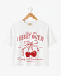 She's The Cherry On Top Crop Top White
