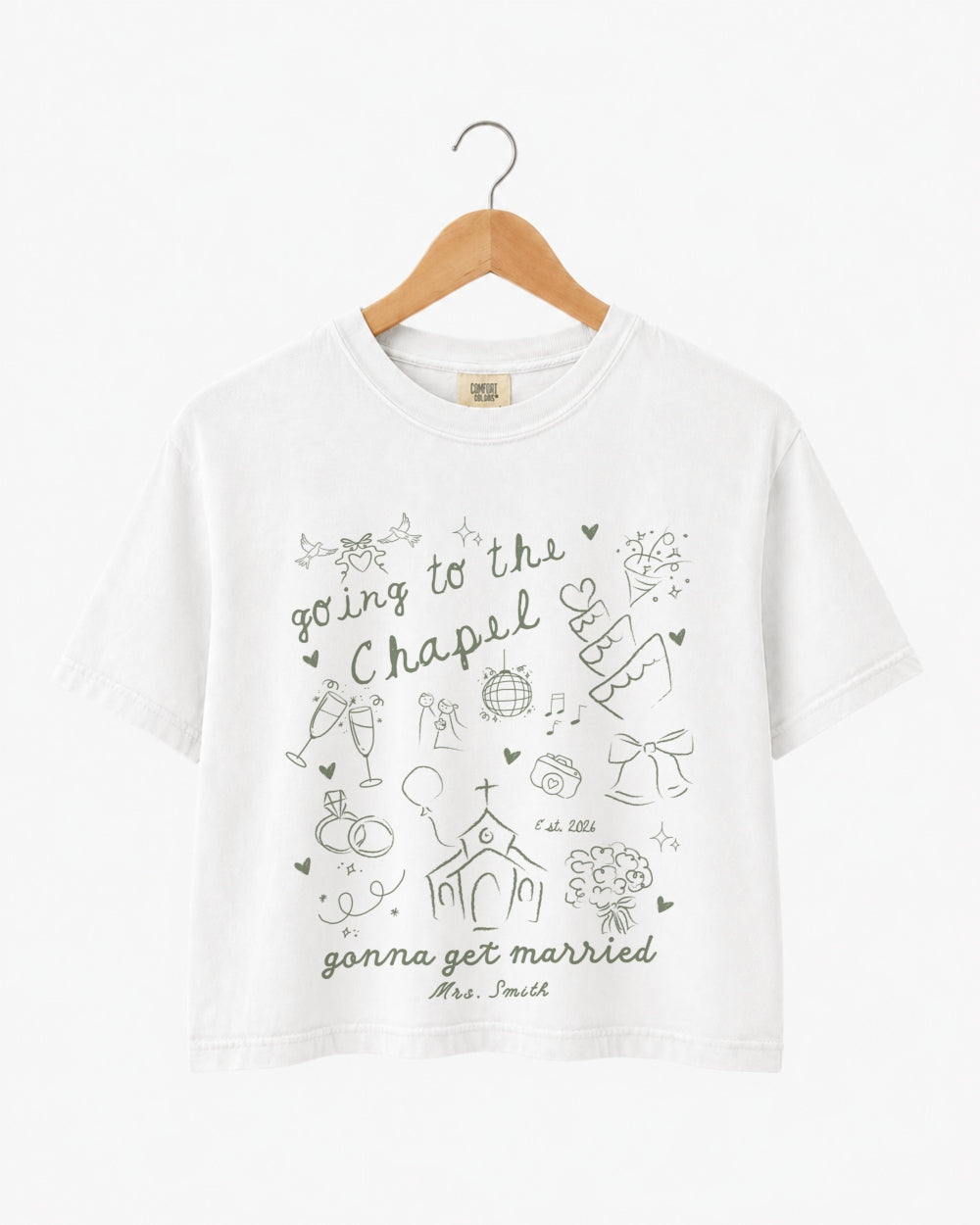 Going To The Chapel Crop Top White