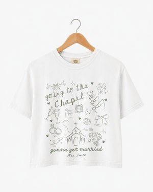 Going To The Chapel Crop Top White