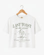 Last Toast on The Slopes Martini Crop Top White
