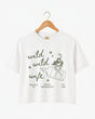 Wild Wild Wife Cowgirl Tequila Crop Top White