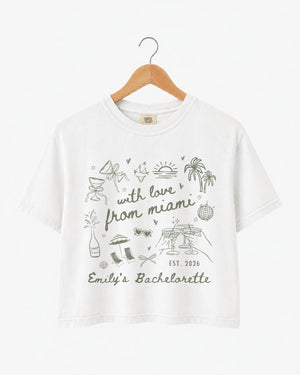 With Love from Miami Crop Top White