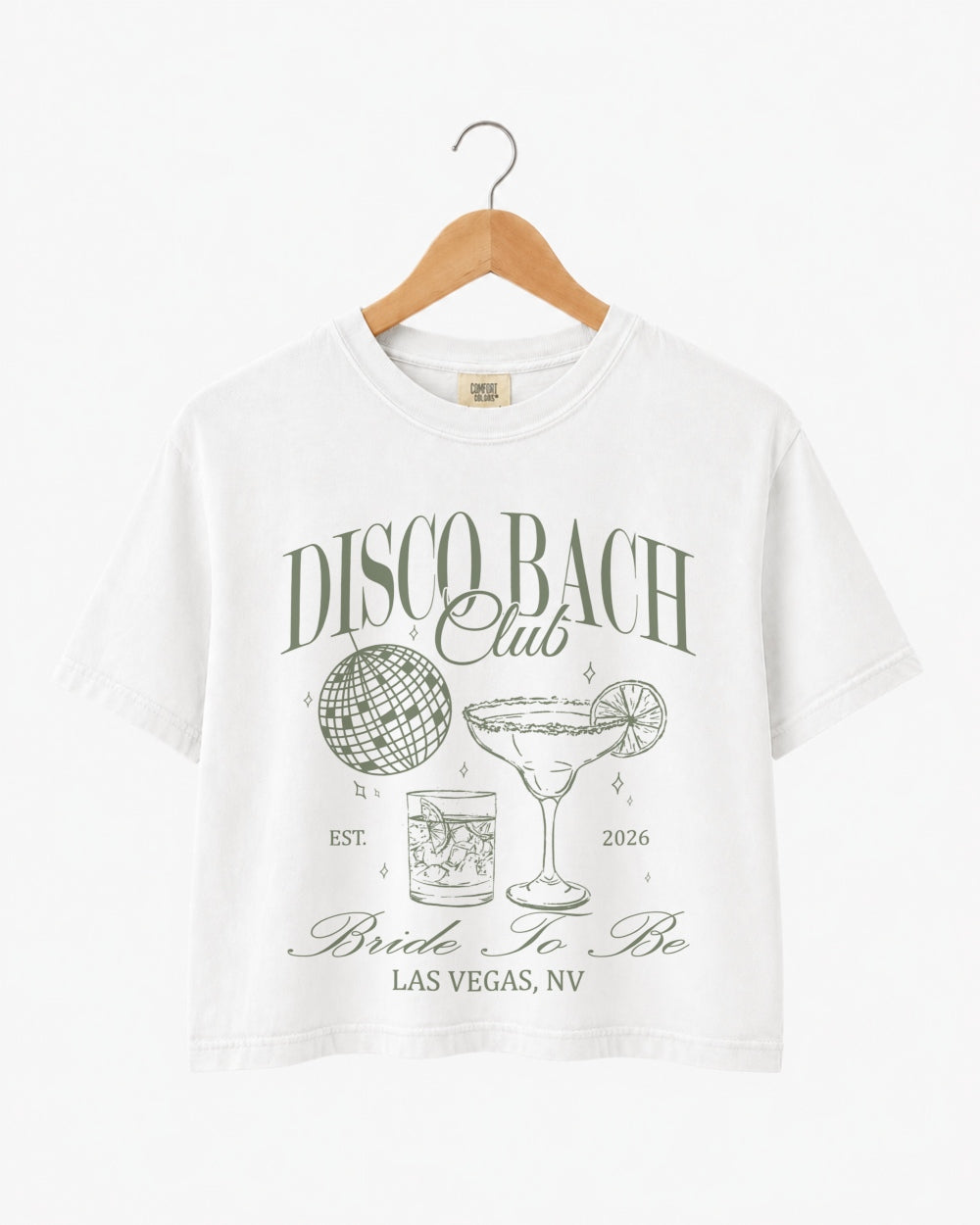 Disco Bach Club Crop Top White