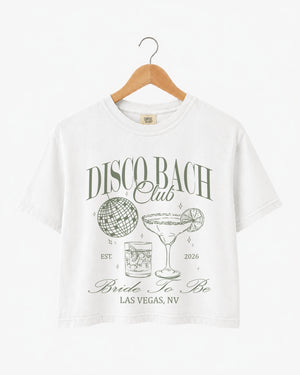 Disco Bach Club Crop Top White