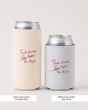 Personalized bride can cooler for tennis themed bachelorette parties and matching drink favors