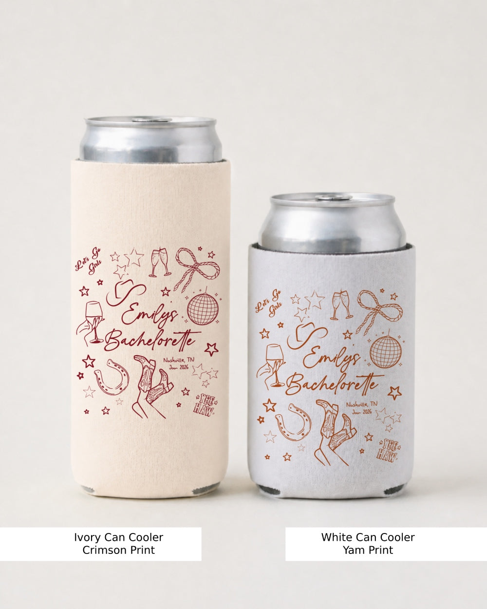 Let's Go Girls Disco Boots Can Cooler White
