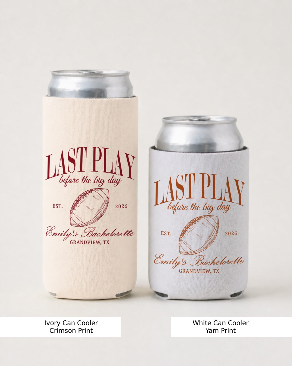 Last Play Before the Big Day - Football Can Cooler White