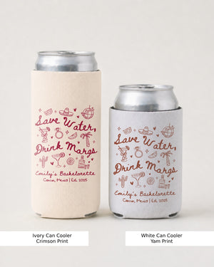 Save Water Drink Margs Can Cooler White