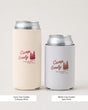Camp Name Can Cooler White