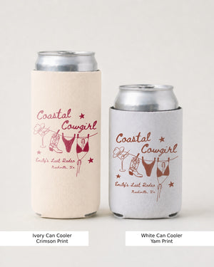Coastal Cowgirl Can Cooler White