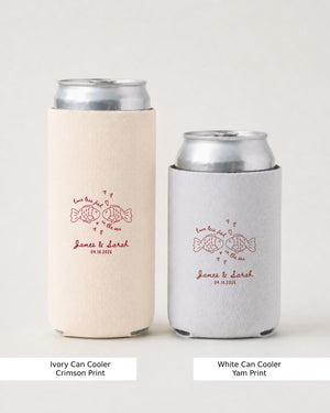 "Two Less Fish in the Sea" Wedding Can Cooler