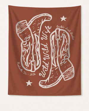 Wild Wild Wife party banner for Nashville trips, cowgirl bride weekends, and photo backdrops