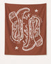 Settlin' Down & Saddlin' Up Cowgirl Boots Banner Yam