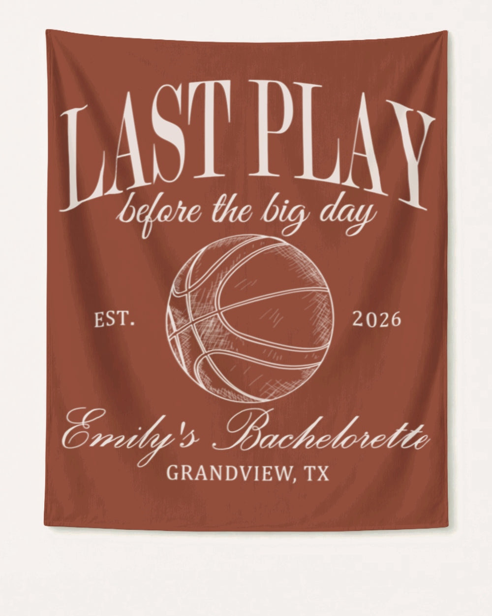 Last Play Before the Big Day - Basketball Banner Yam