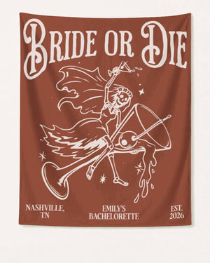 Bride or Die and Ride or Die with Martini Banner Yam