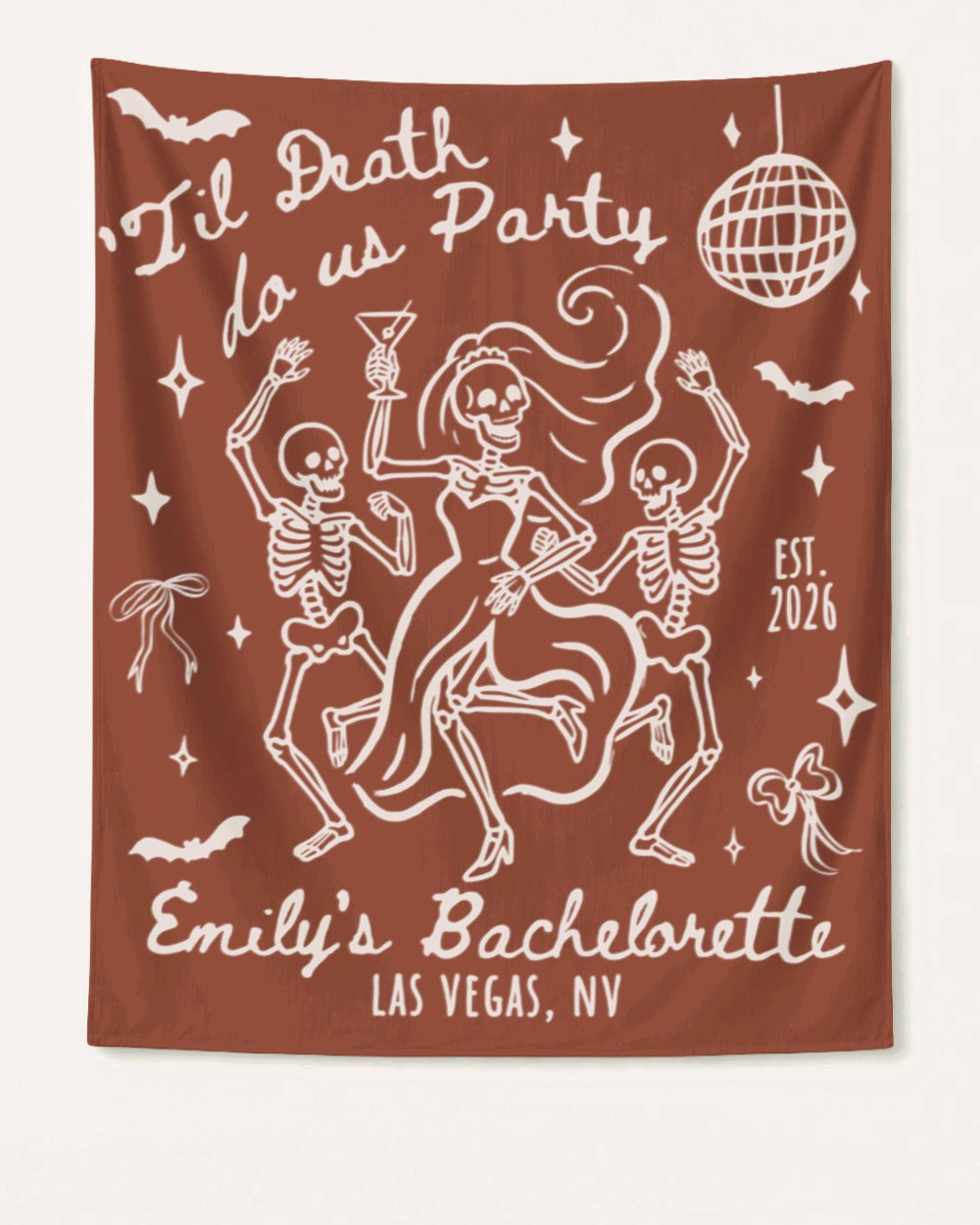 Til death do us party - Dancing Skeletons Banner Yam