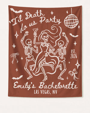 Til death do us party - Dancing Skeletons Banner Yam