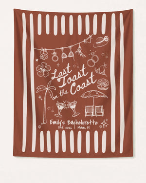 Last toast on the coast - Stripes Banner Yam