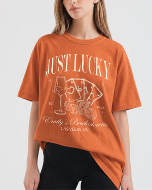 Lucky In Love Wine Cards T-Shirt Yam