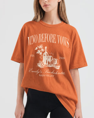 Vino Before Vows T-Shirt Yam