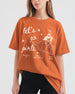 Gift idea for the girls night out crew: Let's Go Girls cowgirl bottle tee with minimalist vintage line-art. Fun pick for birthdays, bachelorette parties, or any casual girls trip.