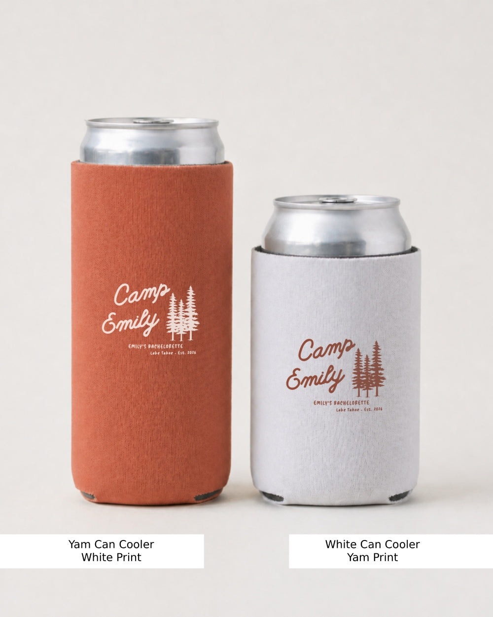 Personalized bride can cooler for outdoor bachelorette parties and matching drink favors