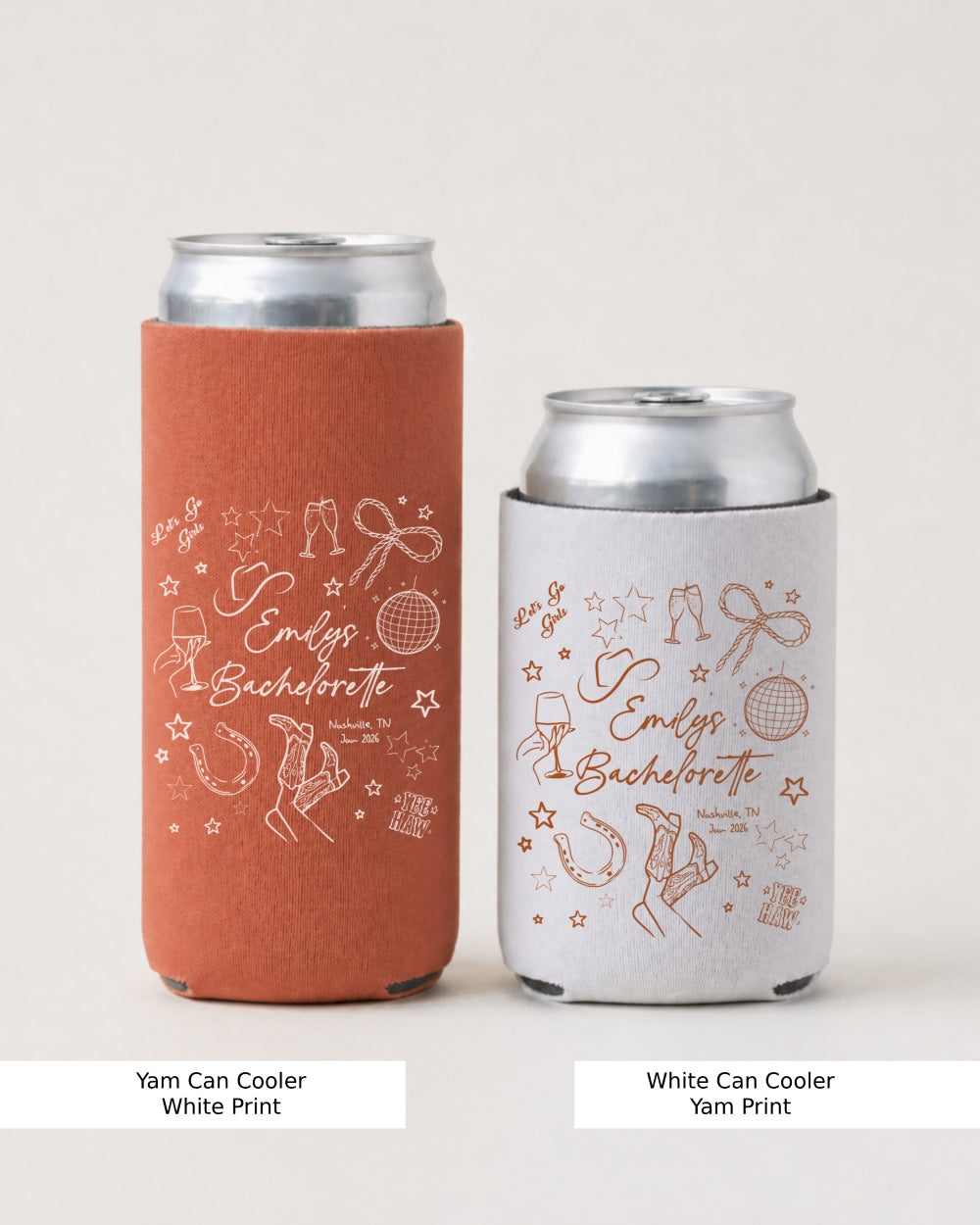 Let's Go Girls Disco Boots Can Cooler Yam