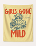 Girls Gone Mild Personalized Bachelorette Party Banner Decor, Spa Cat Bachelorette Tapestry