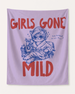 Girls Gone Mild Personalized Bachelorette Party Banner Decor, Spa Cat Bachelorette Tapestry