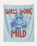Girls Gone Mild Personalized Bachelorette Party Banner Decor, Spa Cat Bachelorette Tapestry