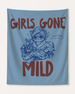 Girls Gone Mild Personalized Bachelorette Party Banner Decor, Spa Cat Bachelorette Tapestry
