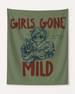 Girls Gone Mild Personalized Bachelorette Party Banner Decor, Spa Cat Bachelorette Tapestry