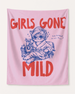 Girls Gone Mild Personalized Bachelorette Party Banner Decor, Spa Cat Bachelorette Tapestry