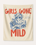 Girls Gone Mild Personalized Bachelorette Party Banner Decor, Spa Cat Bachelorette Tapestry