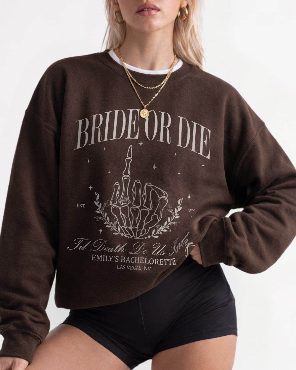 Bride or Die, Ride or Die Sweatshirt Dark Chocolate